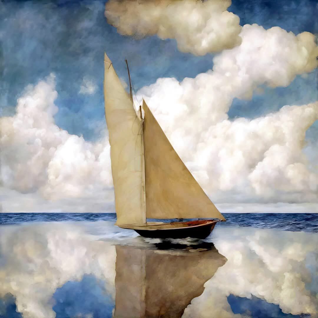 Like A Mirror, 2025 by Jef Bourgeau.

An 18x18" print on 24x24" archival coldpress paper.