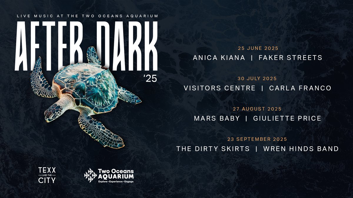 Texx and the City (@texxandthecity) on Twitter photo After four sold out runs #AfterDark25 returns to <a href="/2OceansAquarium/">Two Oceans Aquarium</a> for another winter series & the line-up for this year is one that we're super proud. Grab tickets here: shop.aquarium.co.za/events After four sold out runs #AfterDark25 returns to <a href="/2OceansAquarium/">Two Oceans Aquarium</a> for another winter series & the line-up for this year is one that we're super proud. Grab tickets here: shop.aquarium.co.za/events