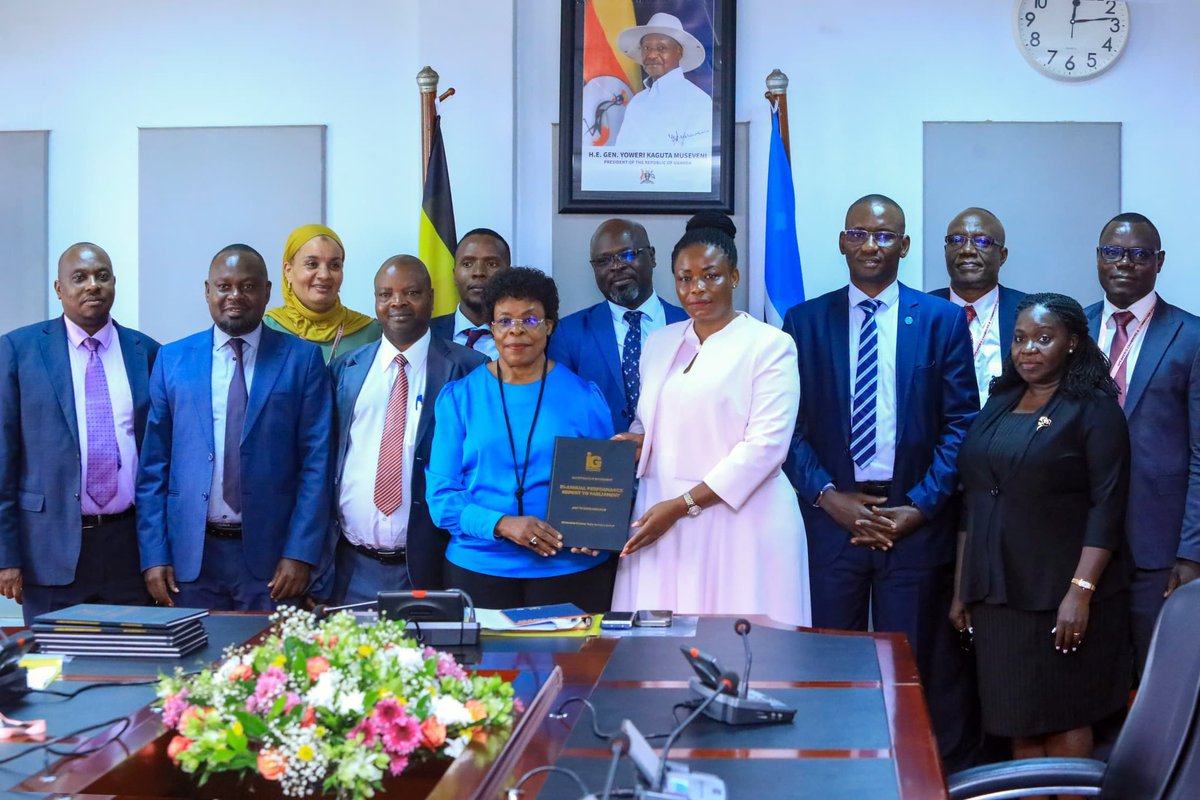 Afoyochan Esther (@afoyochanesther) on Twitter photo I received the IGG report on behalf of the Rt. Hon. <a href="/AnitahAmong/">Anita Annet Among</a>.
I commend the IGG, for her steadfast efforts in promoting accountability and fighting corruption.
I will make a strong case in Parliament for adequate budgetary support to enable them deliver on their mandate. I received the IGG report on behalf of the Rt. Hon. <a href="/AnitahAmong/">Anita Annet Among</a>.
I commend the IGG, for her steadfast efforts in promoting accountability and fighting corruption.
I will make a strong case in Parliament for adequate budgetary support to enable them deliver on their mandate.