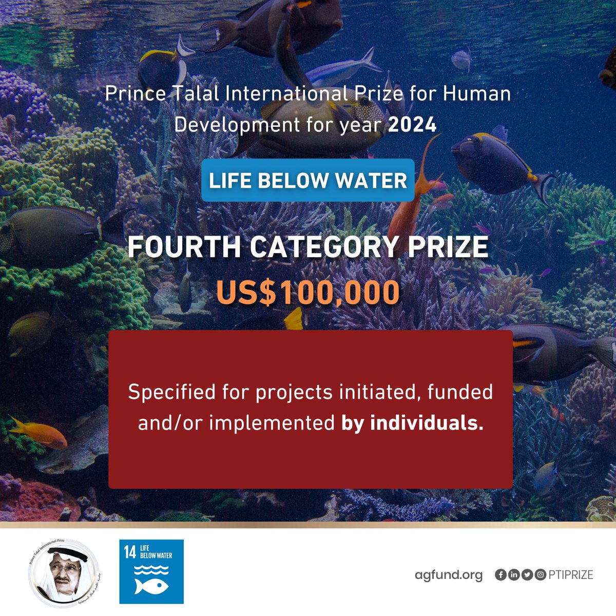 A Leading Global Prize Spotlighting Projects in Sustainable Development 🌎✨

The #Prince_Talal_International_Prize for Human Development recognizes annually visionary projects that promoting the Sustainable Development Goals #SDGs and shaping sustainable future for all 🐋🌊