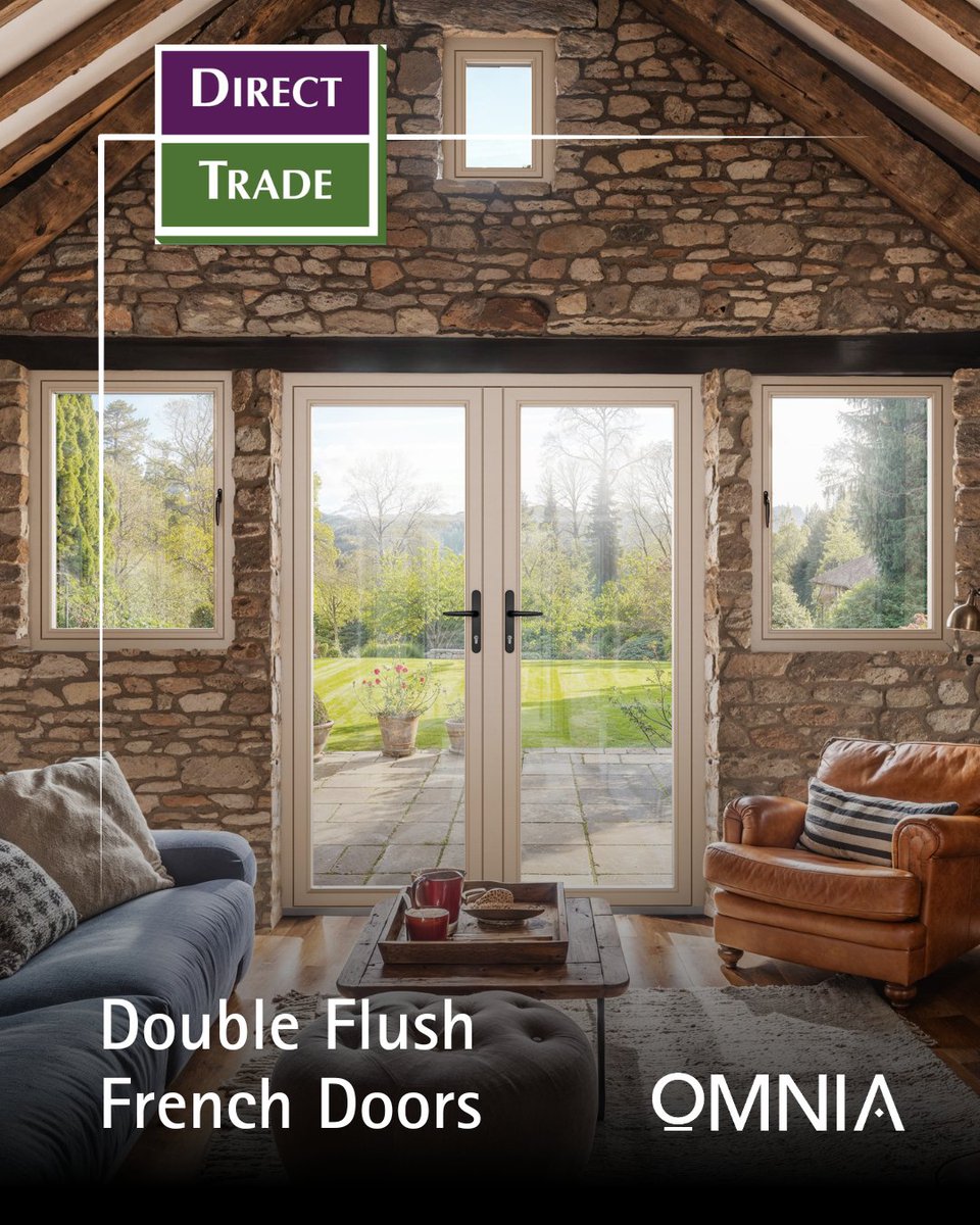 OMNIA French Doors – One Seamless System. One Stunning Finish. 🚪🎨

A double flush, double rebated solution that delivers exceptional weather performance and sleek aesthetics from every angle.

Download the brochure at: directtradeltd.co.uk/wp-content/upl…
