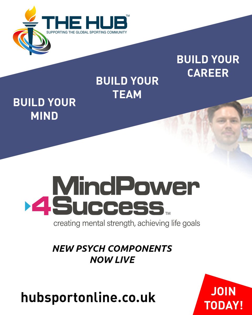 New additions to Psych Components are now live on hubsportonline.co.uk!

These are tailored to provide expert guidance and methods on overcoming mental barriers for athlete, coach and parent of all ages, along with how to build and maintain an effective team.

#hubsportonline