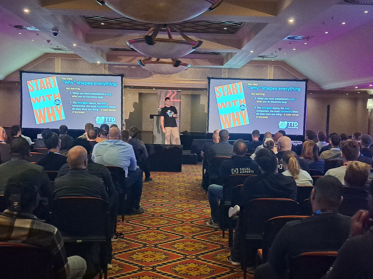 Ryan Brown tech lead from TTD Consulting starts with why. What is your why? #DevConf2025