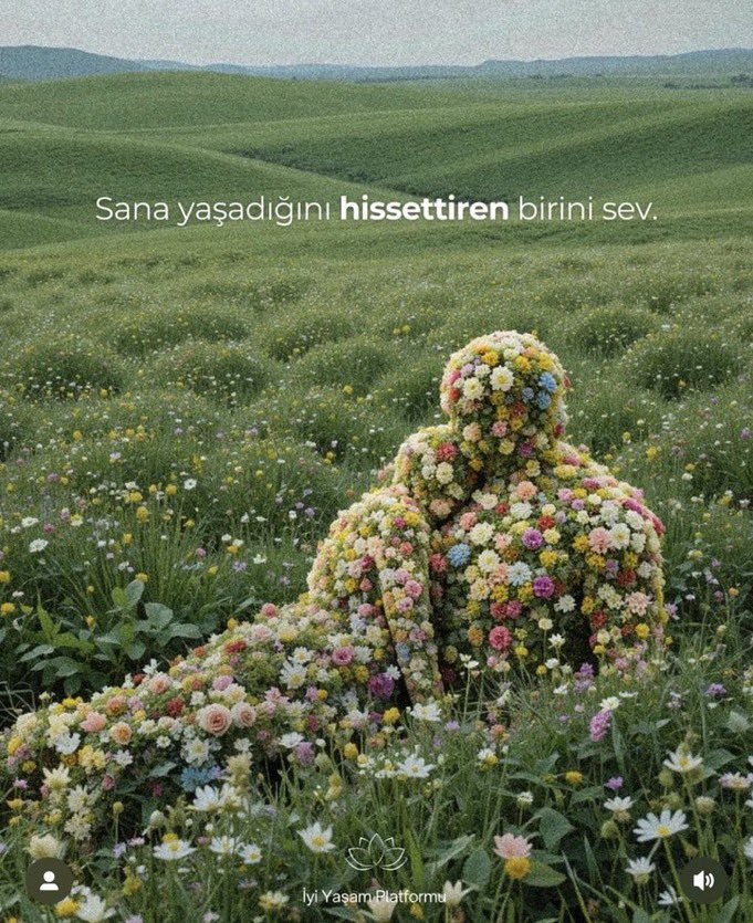 “Sana yaşadığını hissettiren birini sev…”