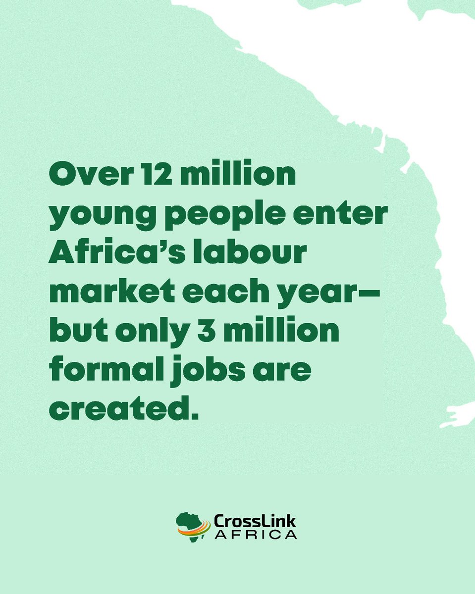 CrossLinkAfrik's tweet photo. A massive gap is growing in Africa’s job market. As millions of young Africans step into the workforce, the lack of formal employment opportunities risks fuelling long-term economic strain. The future depends on creating inclusive, scalable solutions.
---
Source: https://t.co/gZnF5cH35I 
.
.
.
#leadership #africa #executiveskills #leadershipinafrica #africarising #africanleaders #innovateafrica #empowerafrica #futureleaders #leadafrica #africaleadership #visionaryleaders #africainnovation #executiveskills #leadwithpurpose #riseafrica #changemakers #leadershipdevelopment #africagrowth #leadershipmatters #inspireafrica #transformafrica #africanexcellence