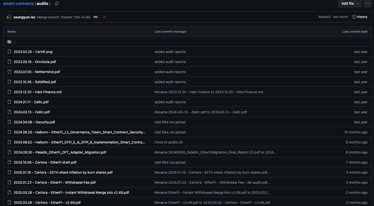 🧵For 2 years (2023-2025), <a href="/ether_fi/">ether.fi</a> conducted 18 audits

More than 25+ High vulnerabilities were found.

Here is a short, simple explanation of the 16 most important findings.

🔖Bookmark this thread or read it now👇