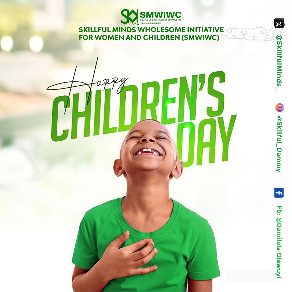 #HappyChildrensDay #SkillfulMindsWholesomeInitiative 💚✅