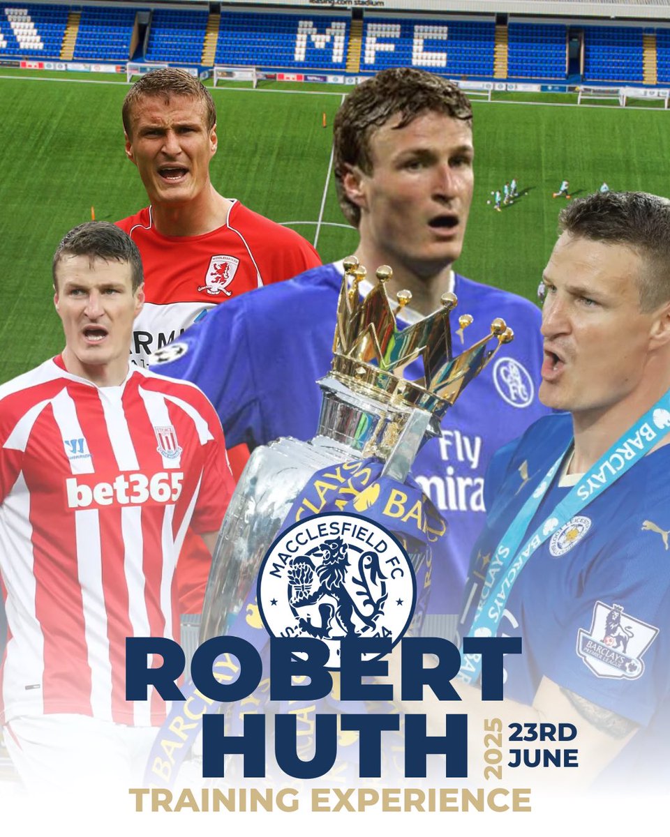 🚨 Three-Time Premier League Winner Joins Macclesfield FC IFG Summer Training Experience! 🤩

We’re thrilled to announce that Robert Huth, former Premier League champion and German international, will be joining us at The Leasing.com Stadium on Monday, 23rd June 2025