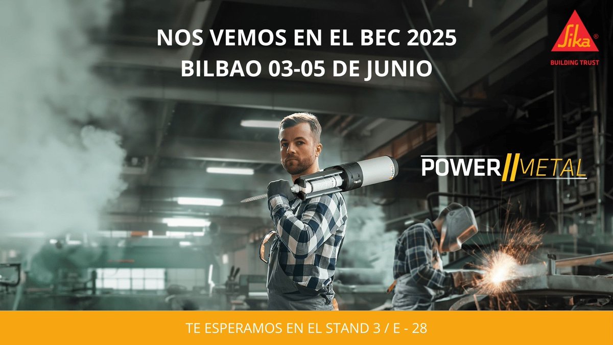 danielferca's tweet image. 🔧 @SikaSpain  estará en la feria +INDUSTRY en el BEC
@BEC_Bilbao 
📅 Del 03-05 Junio |📍 Stand 3 / E-28
¿Proyectos para sustituir soldadura o fijaciones mecánicas? linkedin.com/posts/danielfe…
👉 Ven a conocernos y hablemos de soluciones con adhesivos industriales.  #management