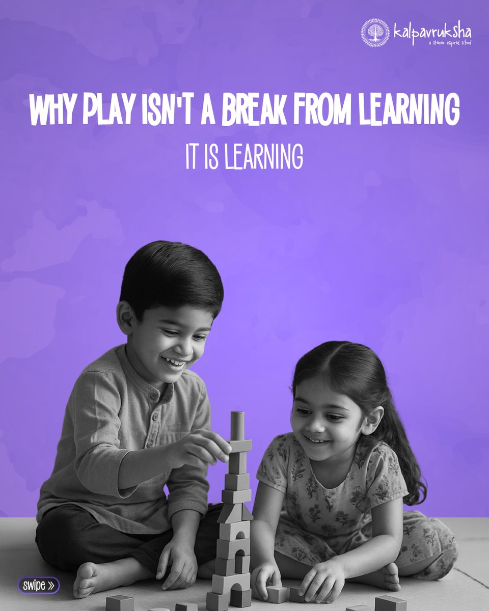 kalpavrukshasc1's tweet photo. Through play, children explore, create, solve problems, and grow. Take it away, and we silence curiosity. 
Protect play, it’s where real learning begins! 🛝

.
#kalpavrukshaschool #waldorfschoolsofindia #mumbaischools #waldorfschool #alternateeducation #steinerschool #play https://t.co/TEyWFMU7EJ