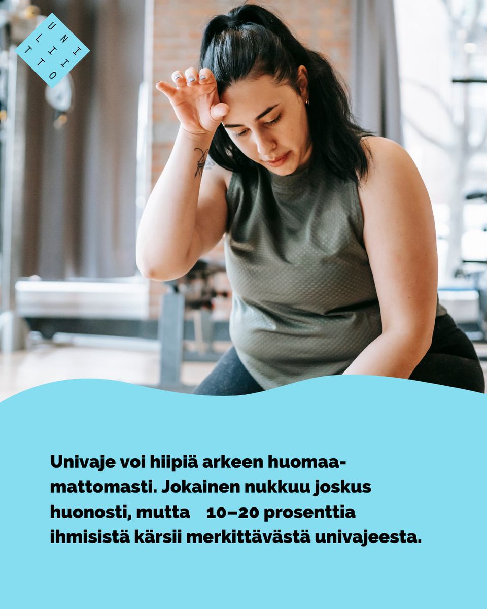 Loma-aikaan voi olla hyvä hetki testata, tuleeko unta tarpeeksi. Jos huomaa, että kun uni pitenee, elämänlaatu paranee ja virkeys paranee. Se on merkki siitä, että arjessa syntyy univajetta.