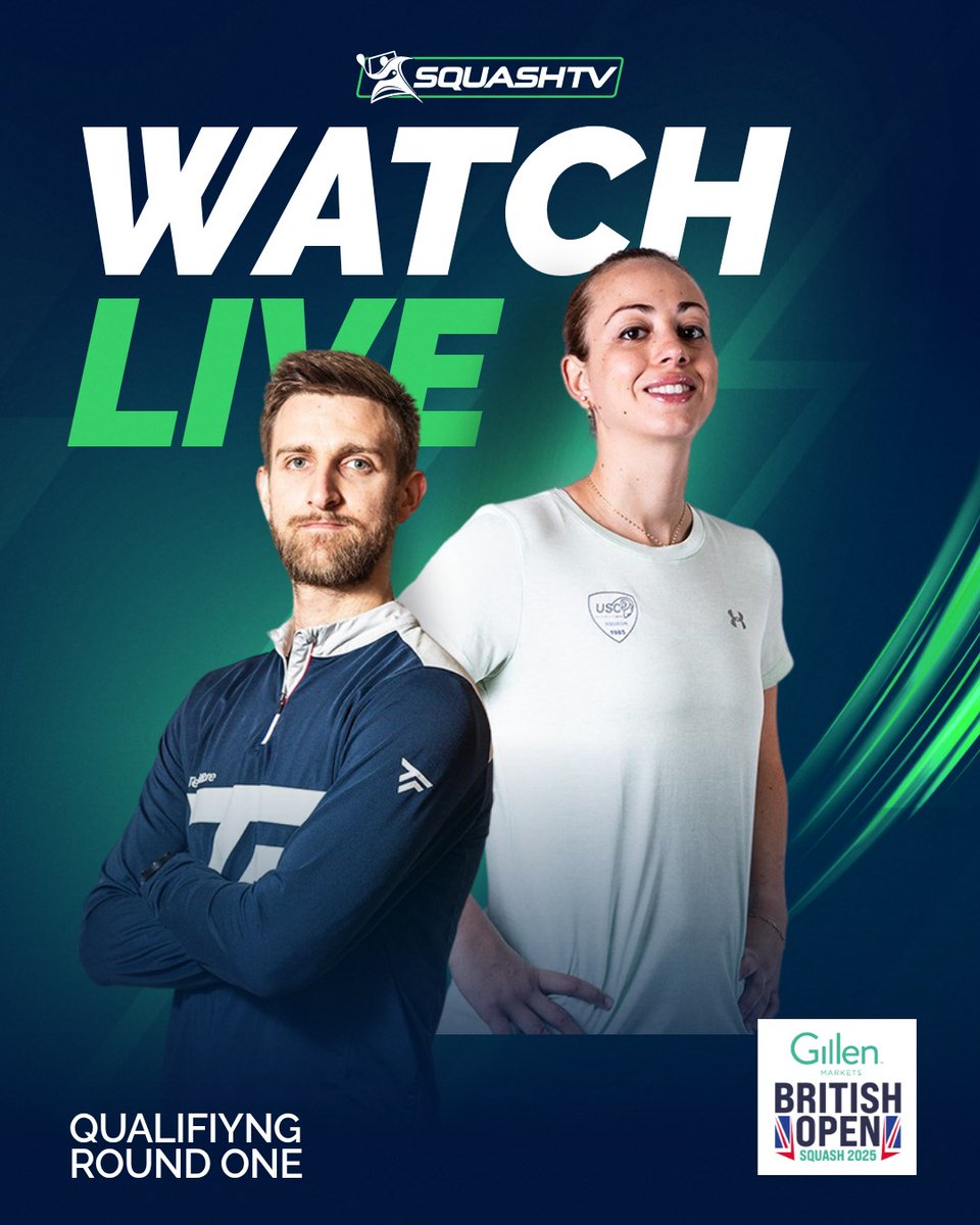 SQUASHTV (@squashtv) on Twitter photo We are LIVE for round one of the GillenMarkets <a href="/BritOpenSquash/">British Open</a> π₯
Watch action from 4οΈβ£ courts at Solihull Arden Squash Club on squash.tv πΊ We are LIVE for round one of the GillenMarkets <a href="/BritOpenSquash/">British Open</a> π₯
Watch action from 4οΈβ£ courts at Solihull Arden Squash Club on squash.tv πΊ