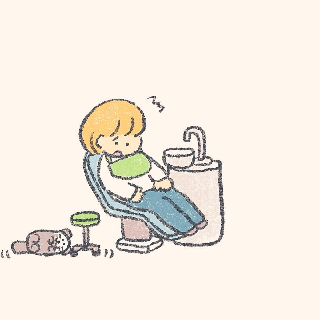 「歯医者さん緊張するきみへ 」|もくもくちゃん🐰POPUP開催中のイラスト