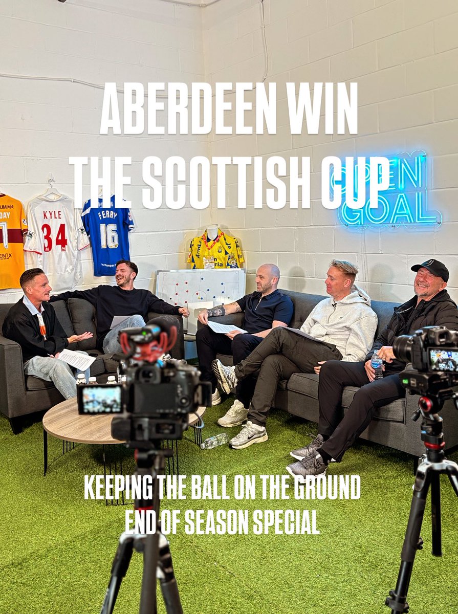 Open Goal (@opengoalsport) on Twitter photo 🤩🍺 An All-Star Line-Up for the final podcast of the season!
Join <a href="/siferry8/">Si Ferry</a>, Slaney, Andy Halliday, Faddy and by popular demand from <a href="/AberdeenFC/">Aberdeen FC</a> fans, Derek Ferguson as the boys review The Dons shock <a href="/ScottishCup/">Scottish Gas Scottish Cup</a> Final victory over <a href="/CelticFC/">Celtic Football Club</a>!🏆🔴
Tune in later TODAY 📺⚽️ 🤩🍺 An All-Star Line-Up for the final podcast of the season!
Join <a href="/siferry8/">Si Ferry</a>, Slaney, Andy Halliday, Faddy and by popular demand from <a href="/AberdeenFC/">Aberdeen FC</a> fans, Derek Ferguson as the boys review The Dons shock <a href="/ScottishCup/">Scottish Gas Scottish Cup</a> Final victory over <a href="/CelticFC/">Celtic Football Club</a>!🏆🔴
Tune in later TODAY 📺⚽️