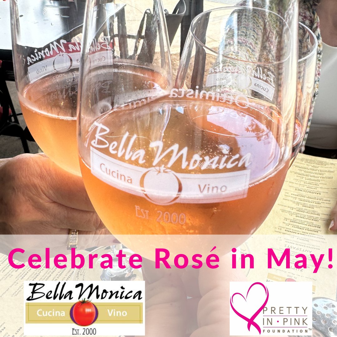 Don’t miss out on Rosé in May! This is the last week!!! Order a glass of Rosé at Bella Monica and a percentage will benefit Pretty In Pink! Thank you, Bella Monica for your continued support of our mission!

#RoseinMay #BellaMonica #PrettyInPink #ThankYou