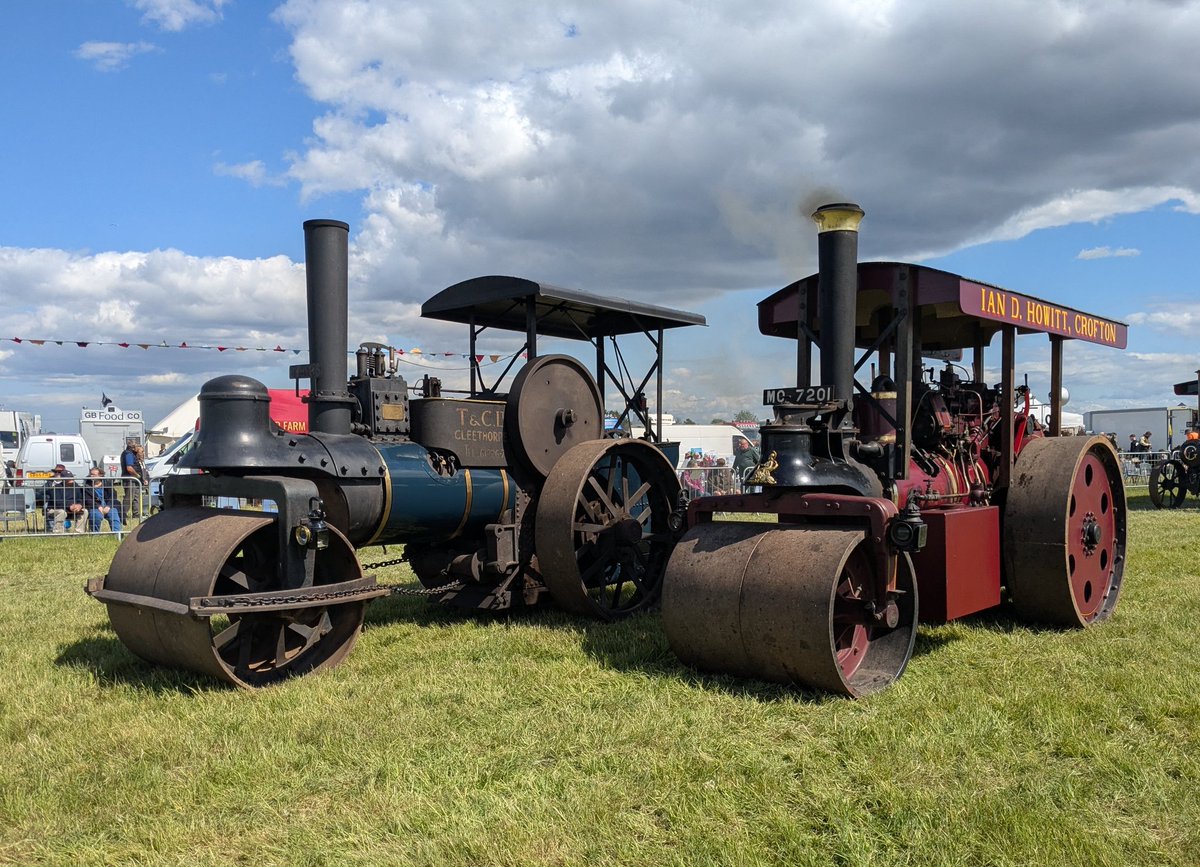 A fabulous weekend with younger daughter at Carrington Steam Rally, her engine lined up with the oldest Marshall roller in existence. Brilliant