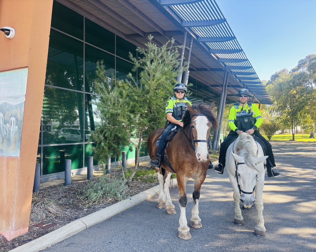 Mounted Section stopped by <a href="/CanningtonPol/">Cannington Police</a> today!

They were out and about keeping our streets safe! #fb