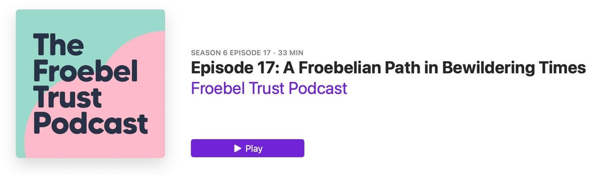 Why Froebel? What does it mean to be Froebelian in the 21st Century? How can the 8 Froebelian principles guide educators in their practice today? 🤔 

If any of these questions have ever crossed your mind, then our latest podcast episode is for you!