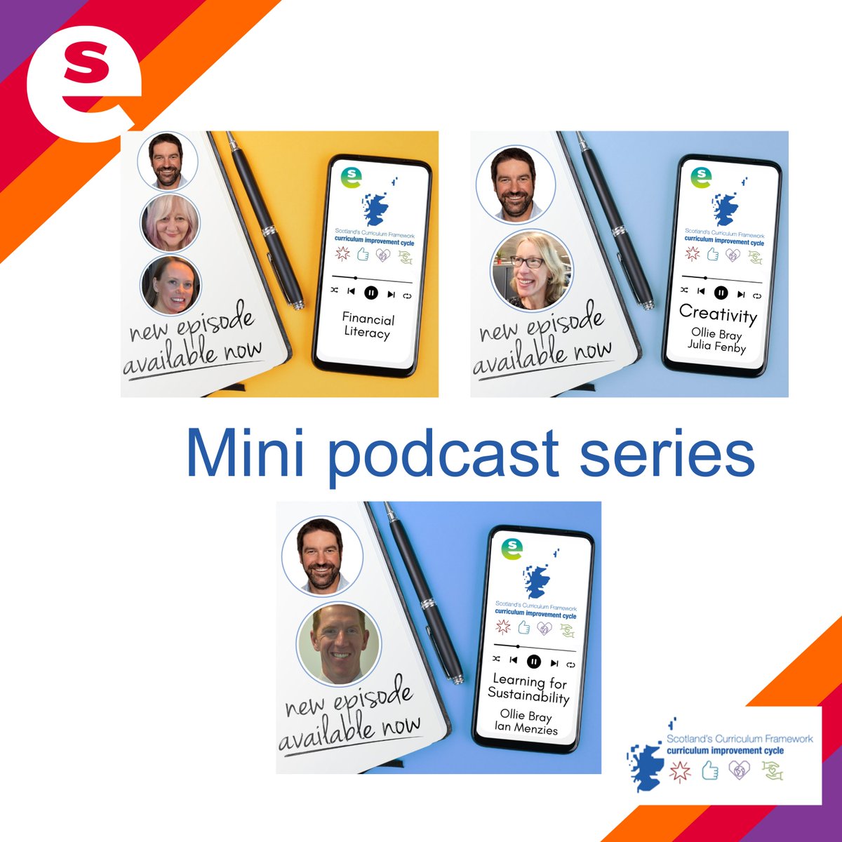 Have you listened to our Curriculum Improvement Cycle mini podcast series? So far we’ve shared mini podcasts focusing on financial education, creativity &amp; learning for sustainability. Check out the links so far in this thread &amp; look out for lots more in the coming weeks! (1/4) 🧵
