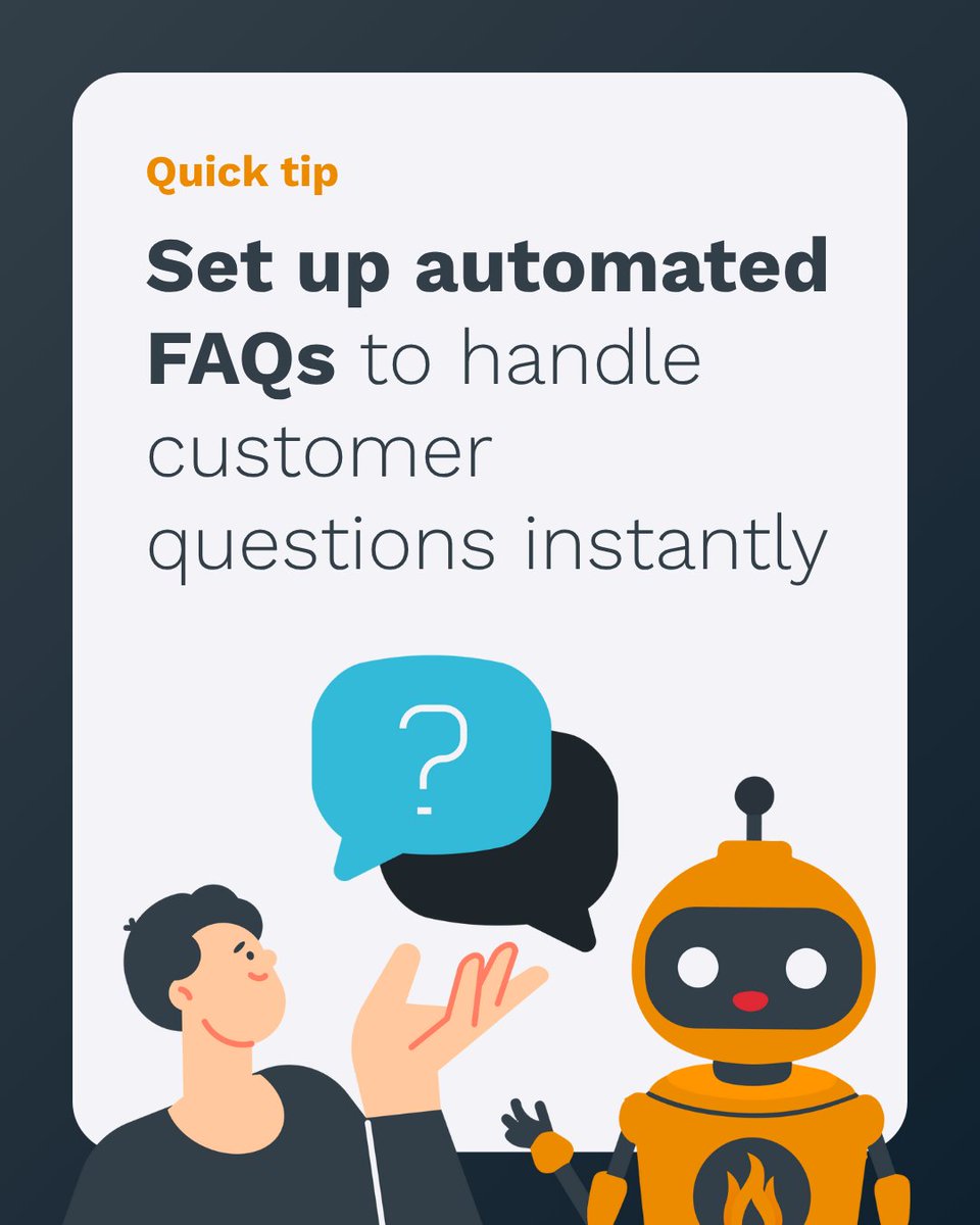 🥵 Summer is heating up: don't leave your customers on read
💬 Here's the key to keeping your service efficient—even when your team is on vacation—without losing sales

#Ecommerce #Chatbot #CustomerService