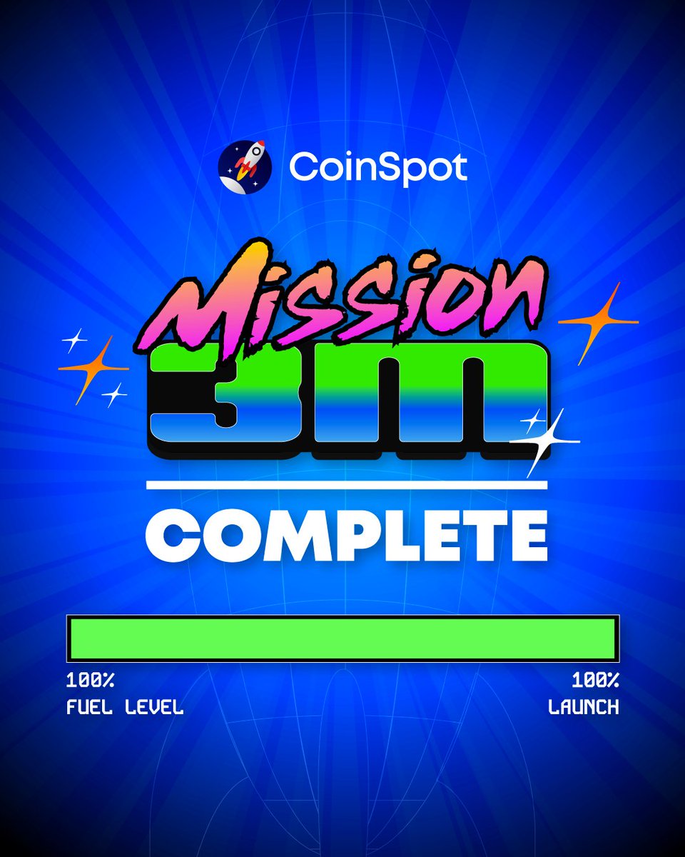 🚀💙 THANK YOU 3 MILLION 💙🚀

Your support powers everything we do &amp; we appreciate each and every one of you.

Mission 3M is officially complete.

Stay tuned for the Major winners reveal tomorrow.