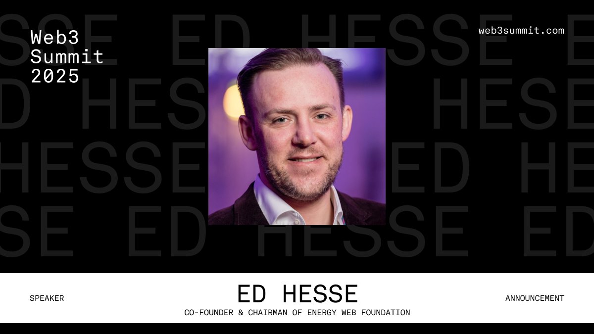 We welcome <a href="/edhesse79/">Ed Hesse</a>, Co-founder &amp; Chairman of Energy Web Foundation.

Ed began his career at Andritz Hydro and has since helped bring decentralized technologies into the energy sector. His work spans conservation tech with the Sovereign Nature Initiative and the Black Swan
