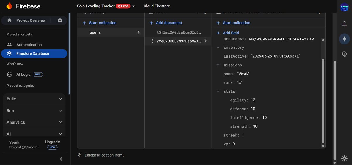 GDVivekPawar's tweet photo. QuestLog just levelled up.
Firebase Auth ✅ | Login ✅ | Character Creation ✅
Functional, clean, and one step closer to hosting!
#DevQuestVivek #indiedev  #WebDev  #Firebase #ResengalStudio https://t.co/ZQ0SjV2wQu