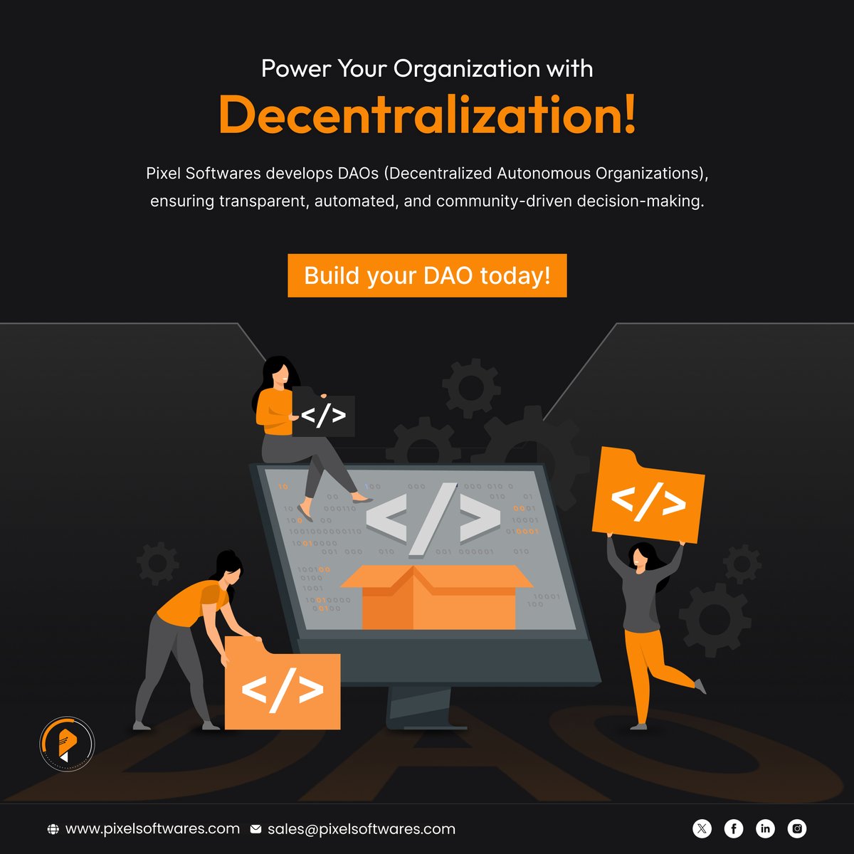 SoftwaresPixel's tweet image. Power Your Organization with Decentralization!
Pixel Softwares specializes in DAO development, ensuring transparent, automated, and community-driven decision-making.
tinyurl.com/3acbtwjf
#DAODevelopment #DecentralizedGovernance #PixelSoftwares #BlockchainTech