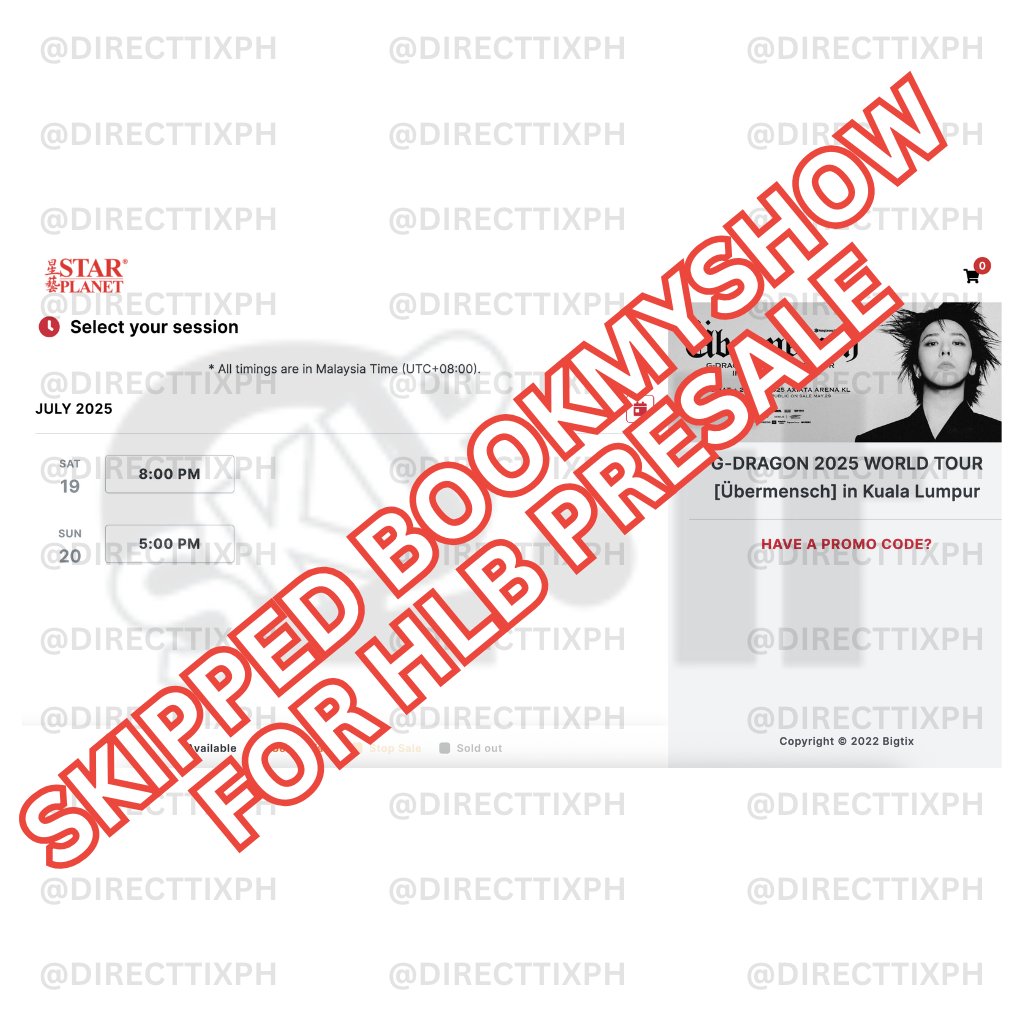 DirectTixPH's tweet photo. 📣 2nd Day of Selling for G-Dragon in Kuala Lumpur! #DirectTicketsPH_proofs

Another SUCCESSFUL BYPASS for the HLB Presale today—just like yesterday!✅✨

⏳ SKIP the wait, slots still open!
💥 Order via our form now.
📨FORM: https://t.co/21jxbEF3uA 

#GDinKL #GDRAGONinKL https://t.co/wZeyuzBjt9
