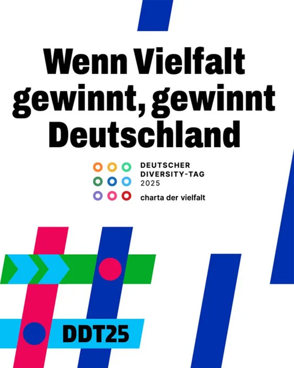 Als Mitglied der Charta der Vielfalt setzen wir uns für #Vielfalt und Wertschätzung in der Arbeitswelt ein, denn wenn #Vielfaltgewinnt, gewinnen alle! 
#DDT25 #CelebrateDiversity