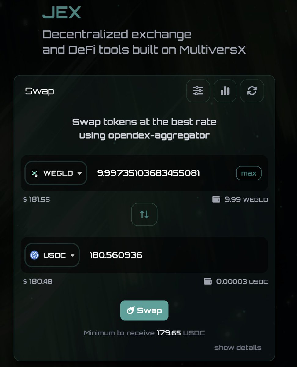 JEXchangeDefi's tweet photo. 💡 Crypto Tip
Always use an #aggregator to get the best price when swapping tokens.

🔍 On the same trade, a difference of $1–$2 may not seem like much…
But over time, it adds up...

✅ #JEX uses the opendex-aggregator to route you to the best rate across all DEXs on #MultiversX.

Trade smart 👉 https://t.co/tSpRcJ7KwI

#DeFi