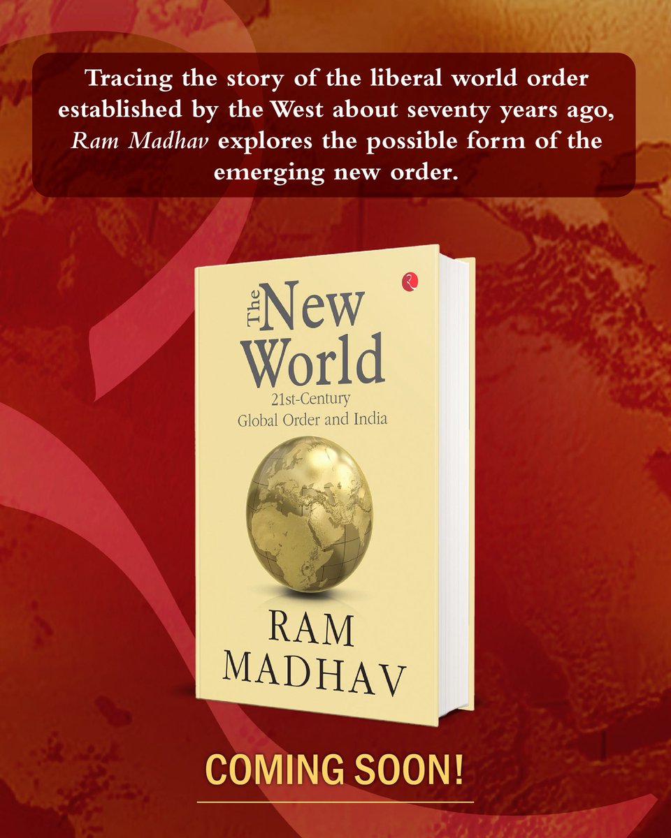 Rupa Publications (@rupa_books) on Twitter photo Are there enduring patterns in history that can shed light on today’s shifting power dynamics and the struggle for a new international order?
In The New World: 21st-Century Global Order and India, <a href="/rammadhav_/">Ram Madhav</a> offers a sweeping and influential exploration of the rise and fall of Are there enduring patterns in history that can shed light on today’s shifting power dynamics and the struggle for a new international order?
In The New World: 21st-Century Global Order and India, <a href="/rammadhav_/">Ram Madhav</a> offers a sweeping and influential exploration of the rise and fall of