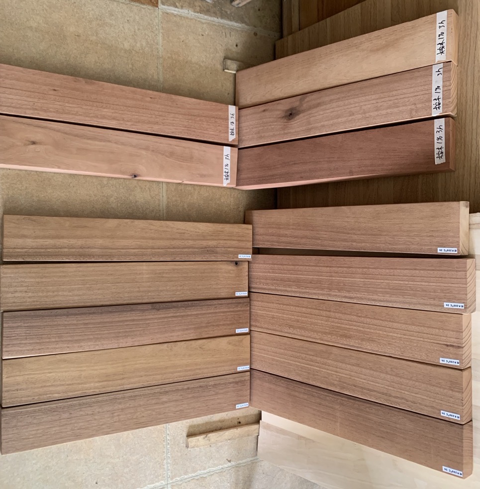 abtmac's tweet image. thermally modified eucalputas at 190, 200, 210 centi degrees. #thermalmodification #woodtreatment #thermowood