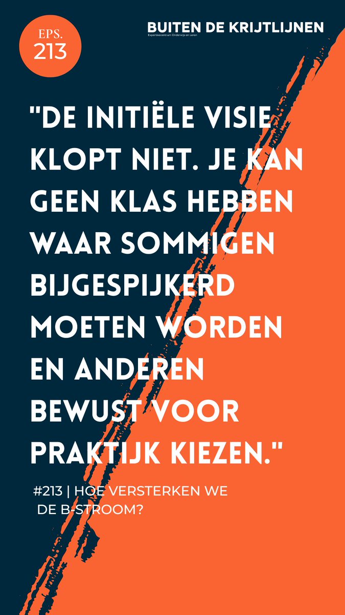 Rinke Vanhoeck (@rinke_vanhoeck) on Twitter photo Is 1B een remediëringsjaar? Of de start van een vakopleiding?
Die dubbele visie wringt, zeggen <a href="/ChristineHannes/">Christine Hannes</a> , Katrien Dhondt en <a href="/JulieBeysens/">Julie Beysens</a> in onze nieuwste podcast.
Wat is dan wél de weg vooruit voor de B-stroom?
🎧 Luister nu → share.transistor.fm/s/8f740724
#onderwijs Is 1B een remediëringsjaar? Of de start van een vakopleiding?
Die dubbele visie wringt, zeggen <a href="/ChristineHannes/">Christine Hannes</a> , Katrien Dhondt en <a href="/JulieBeysens/">Julie Beysens</a> in onze nieuwste podcast.
Wat is dan wél de weg vooruit voor de B-stroom?
🎧 Luister nu → share.transistor.fm/s/8f740724
#onderwijs