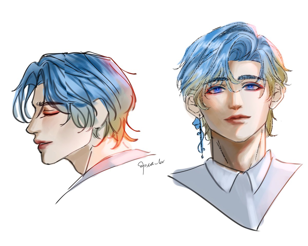 A doodle of my OC!
Trying to get used to drawing in a new device because my laptop isn't working ㅠㅠ