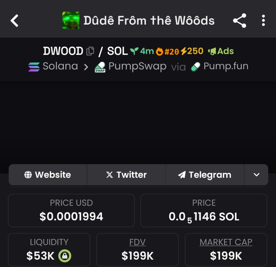 degenThibault's tweet photo. Highlighted $DWOOD at $199k market cap in my TG community 🌕 

#Solana #memecoin #crypto #Dwood https://t.co/lLB6zqe5H3