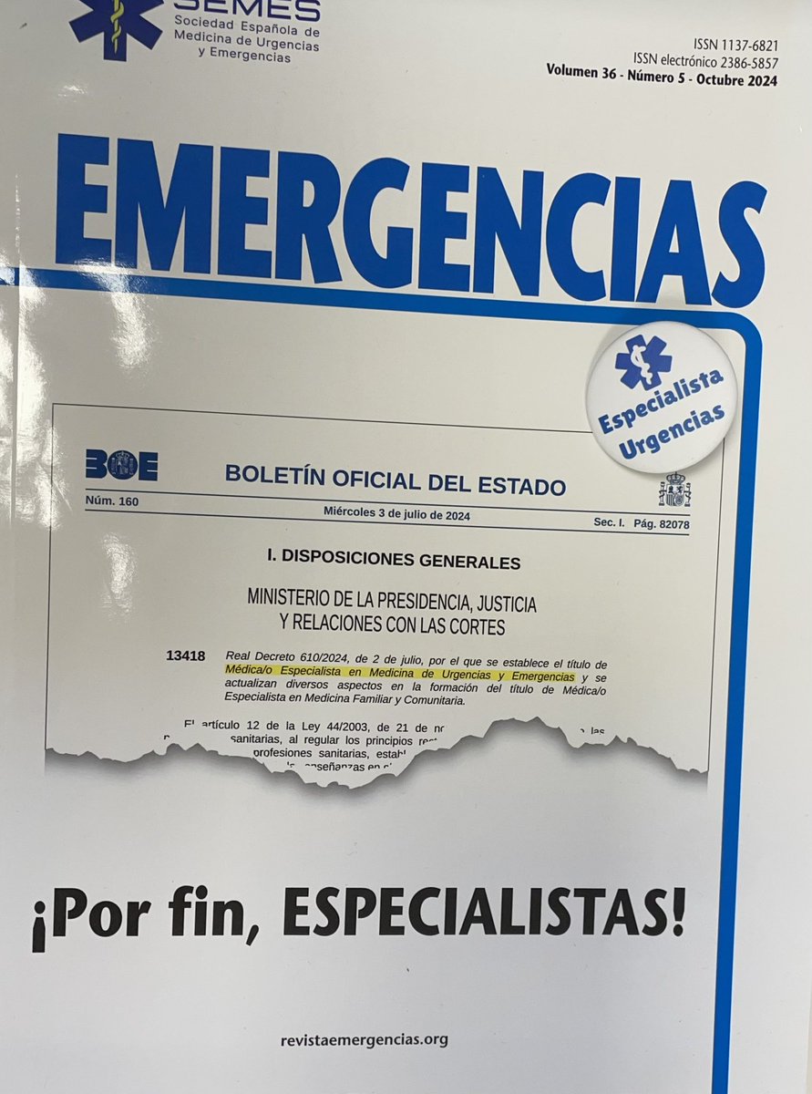 Feliz #27M a todos los compañeros de Urgencias y Emergencias #EspecialidadMUE
#EspecialidadEUE

Orgullosos de lo que hacemos 24/7/365 💙

#EmergencyMedicineDay #EMDay2025 #WeAreEmergencyMedicine