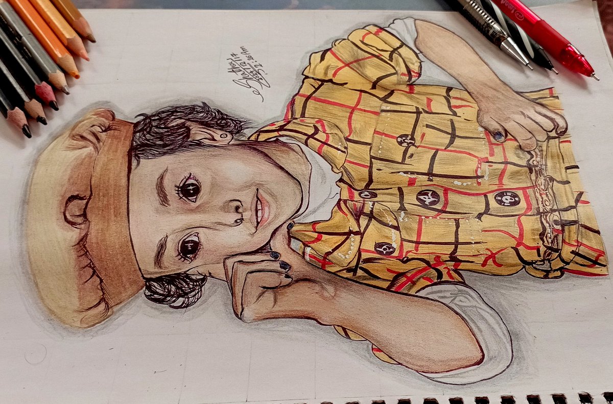 BahShatha10203's tweet photo. وأخيراً بورتريه جودي ... المحاولة الثالثة نجحت ... 🙂♥️✨ 

#_Shathabah_Art...🎨🖌️
#_New_Portrait...✨
#_Wooden_Pens_Colors..🖌️ https://t.co/UZs4GhnFQ5