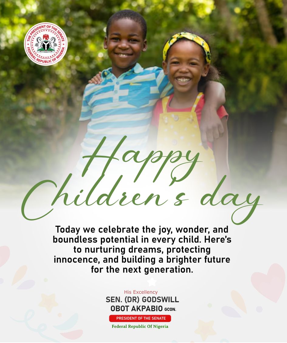 Happy Children's Day.

Today we celebrate the joy, wonder, and boundless potential in every child.
Here's to nurturing dreams, protecting innocence, and building a brighter future for the next generation.