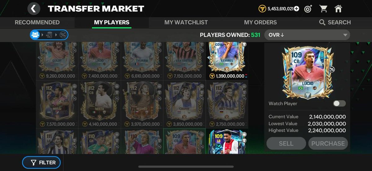 🚨TOTS TEAM UPDATE🚨

✅113 Done As F2P, 114 Till The Event End
✨The Luck Has Been Great So Far

🇫🇷Thuram From The 12K Pick
🇧🇷Lucio From 3k Gem Pack (Twice)
🇳🇱Gullit And MVB From Shards 
🇮🇹Maldini Will Join Soon

🔵3480 Shards So Far As "F2P"
✌️More Change Soon
#FCBEASTS #EAFC25