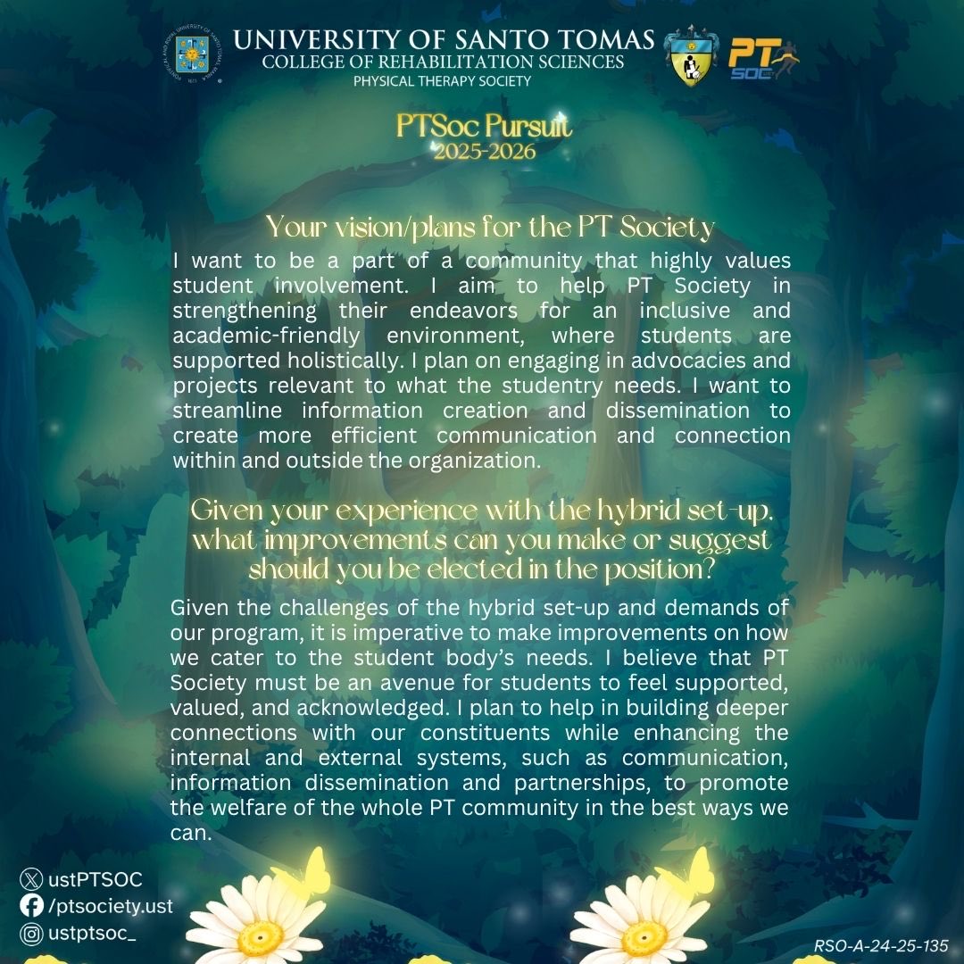 ustPTSOC's tweet photo. #GoldenChaPTer🌟📖 
#LegendaryExcerPT💫💬
#ScriPTureToSuccess✒️
#BrightestPTure🧚‍♀️✨️
#ProgressiveTales📝➡
#EnergizeMobilizeExcel🏃🏼🏃‍♀️
#OneCRS💙💛

Board by Fredliz Manabat
Caption by Johann Pinlac https://t.co/A4UV9JQ7qL