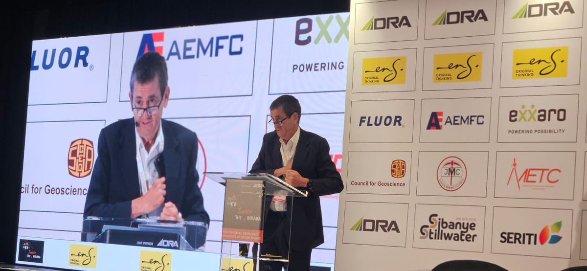 ENSlaw's tweet image. Kicking off with opening remarks from Chairman Bernard Swanepoel, setting the tone for two days of robust dialogue around enabling Africa’s junior mining sector. #JuniorIndaba2025