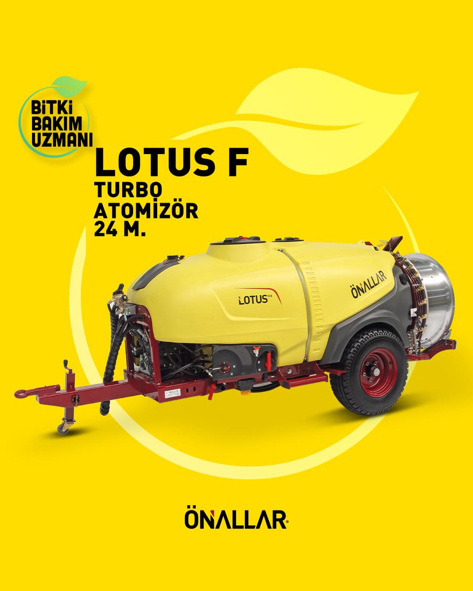 Yeni Nesil LOTUS F #Önallar Turbo Atomizer İlaçlama Makinesi.

- 2000 LT yüksek kapasiteli depo
- 24 METRE geniş çalışma alanı
- Homojen ilaçlama, daha etkili sonuç
- Dayanıklı yapı, uzun ömürlü kullanım

#ilaçlamamakinesi #mahsülünükoru #bitkibakımuzmanı #turboatomizer #holder