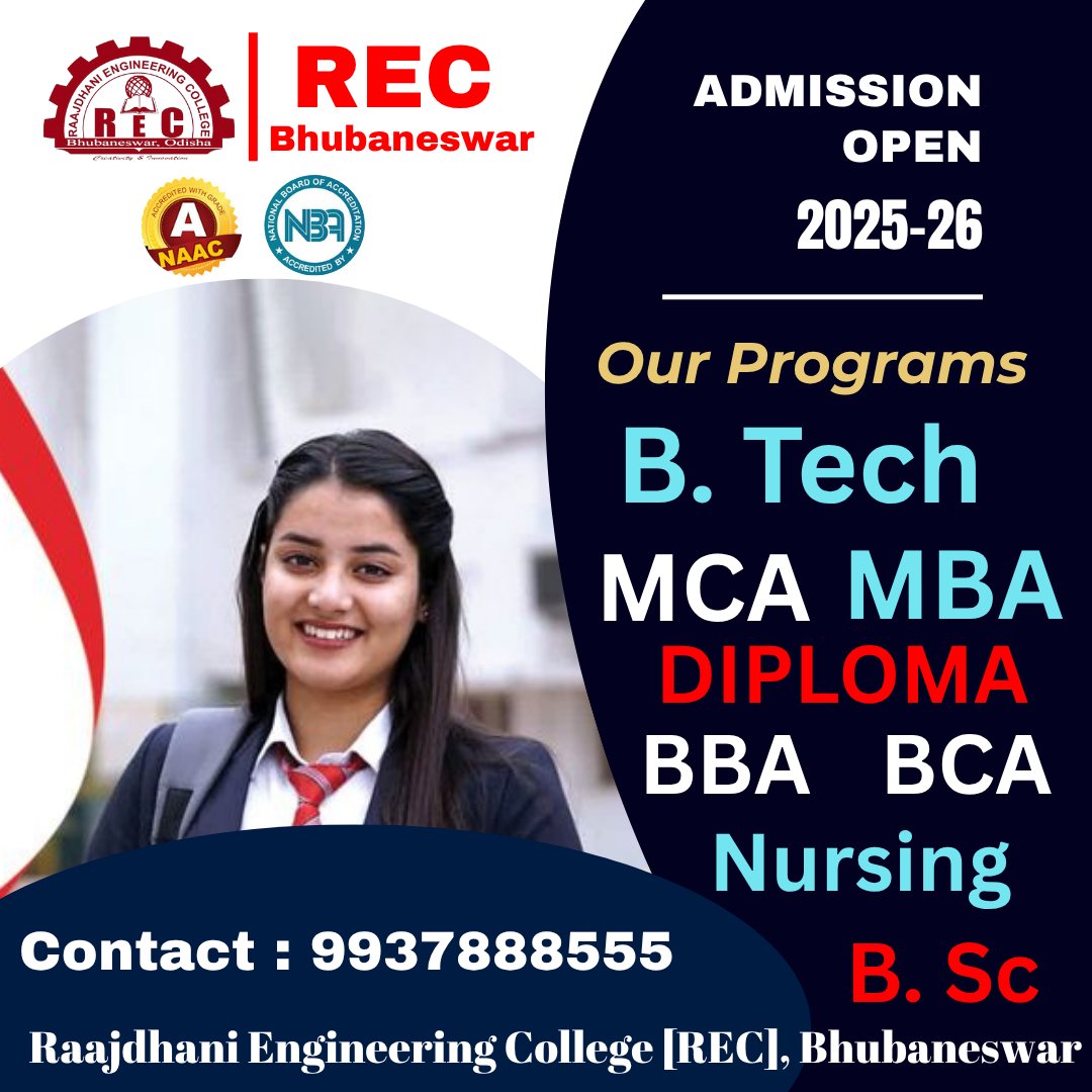 RaajdhaniC's tweet photo. 🌟𝗔 𝗗𝗿𝗲𝗮𝗺. 𝗔 𝗗𝗲𝗰𝗶𝘀𝗶𝗼𝗻. 𝗔 𝗗𝗲𝘀𝘁𝗶𝗻𝗮𝘁𝗶𝗼𝗻.
📢𝗔𝗱𝗺𝗶𝘀𝘀𝗶𝗼𝗻𝘀 𝗢𝗽𝗲𝗻 𝗳𝗼𝗿 𝟮𝟬𝟮𝟱-𝟮𝟲!
𝗕𝗲𝗴𝗶𝗻 𝘆𝗼𝘂𝗿 𝗷𝗼𝘂𝗿𝗻𝗲𝘆 𝘄𝗶𝘁𝗵 𝗥𝗮𝗮𝗷𝗱𝗵𝗮𝗻𝗶 𝗘𝗻𝗴𝗶𝗻𝗲𝗲𝗿𝗶𝗻𝗴 𝗖𝗼𝗹𝗹𝗲𝗴𝗲 (𝗥𝗘𝗖), 𝗕𝗵𝘂𝗯𝗮𝗻𝗲𝘀𝘄𝗮𝗿) — where passion meets https://t.co/ZzlS7qI3st