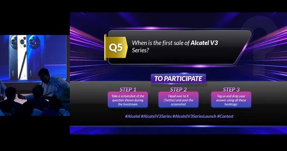 Sanjukta_Das1's tweet image. A5) Sale Starts 2nd June 2025

#Alcatel #AlcatelV3Series #AlcatelV3SeriesLaunch #Contest @IndiaAlcatel 
#AlcatelV3Series5G #LaunchCountdown #1DayToGo #SmartphoneLaunch #Innovationmeetsexperience
#enjoynow

@Dreamer_Vikrant
@anuragalive1
@ambiari2324
@kamal_rana1984
@vishal_bhans