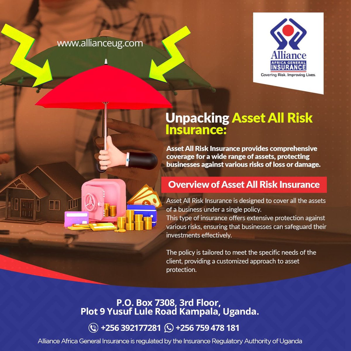 Asset all risks insurance is a comprehensive policy designed to cover damage or loss to a business's assets from various perils, excluding those specifically listed in the policy.