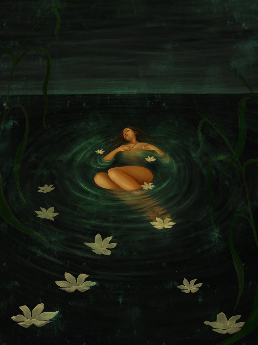 tayaferdinand's tweet image. Now she’s deep down.
Eyes shut, but she still sees.
Reaching for something just out of reach.