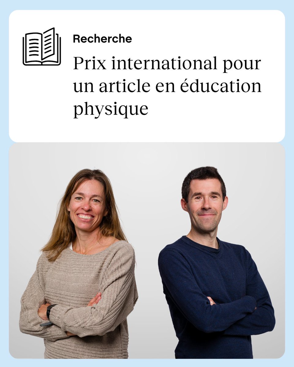 Distinction internationale pour la HEP Vaud: l’article de Vanessa Lentillon-Kaestner et Cédric Roure montre que le style d’#enseignement réciproque et le choix du #binôme renforcent la motivation en #EPS. 
🔗 shor.by/4R9Y Bravo aux auteur·e·s! 👏