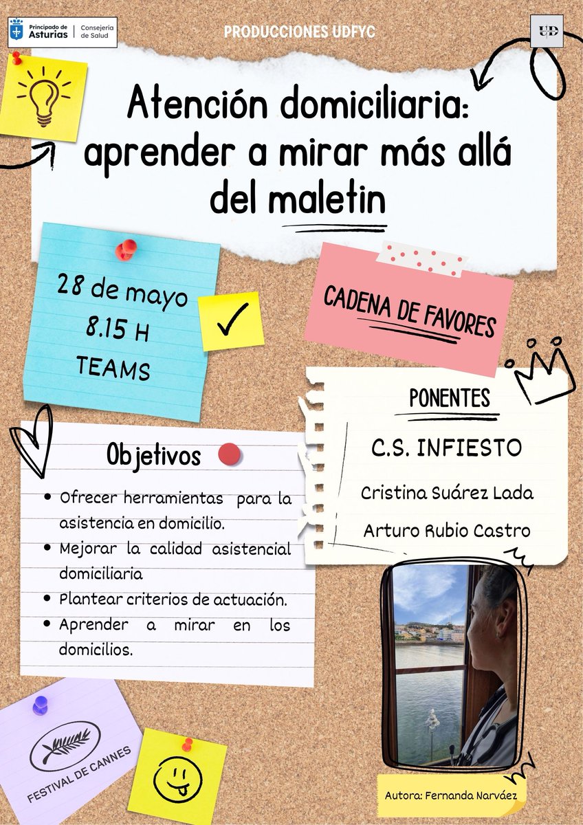 Mañana, a las 8:15, en #CadenadeFavores, hablaremos de atención domiciliaria. Os esperamos en acortar.link/2sZETn, y en nuestra web. #unidaddocenteasturias #atencionfamiliarycomunitaria #docencia