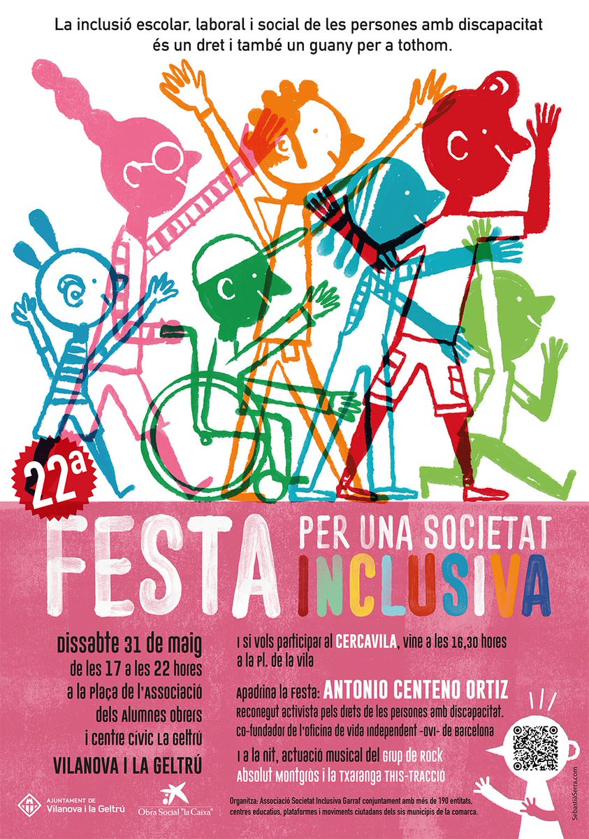 🤩Aquest dissabte no et perdis la Festa per una societat inclusiva al #Garraf, un acte lúdic per sensibilitzar l’opinió pública sobre els beneficis que ens aporta a tots i totes la inclusió social dels infants, joves i adults amb discapacitat. 📍​VNG
ℹ️​ccgarraf.cat/actualitat/age…
